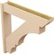 Ekena Millwork 8-in W x 42-in D x 42-in H Balboa Slat Rough Cedar Woodgrain TimberThane Outlooker, Primed Tan OUTUR080X42X42BOA24RCPR - alternate 3